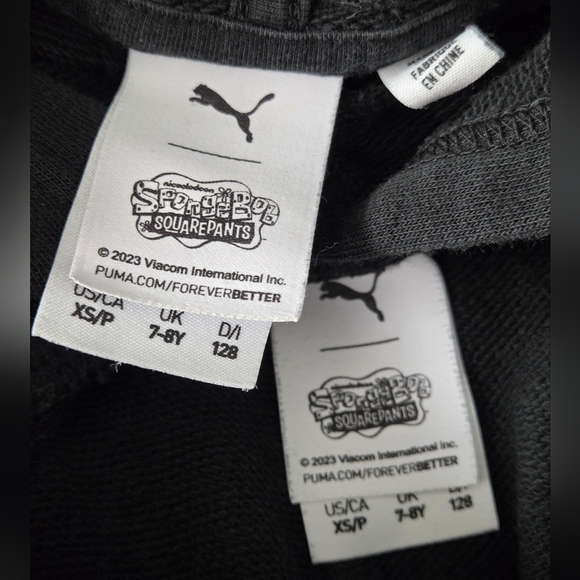 Puma Kids Black SpongeBob Jogger Set Sz 7/8 Y - Picture 12 of 16